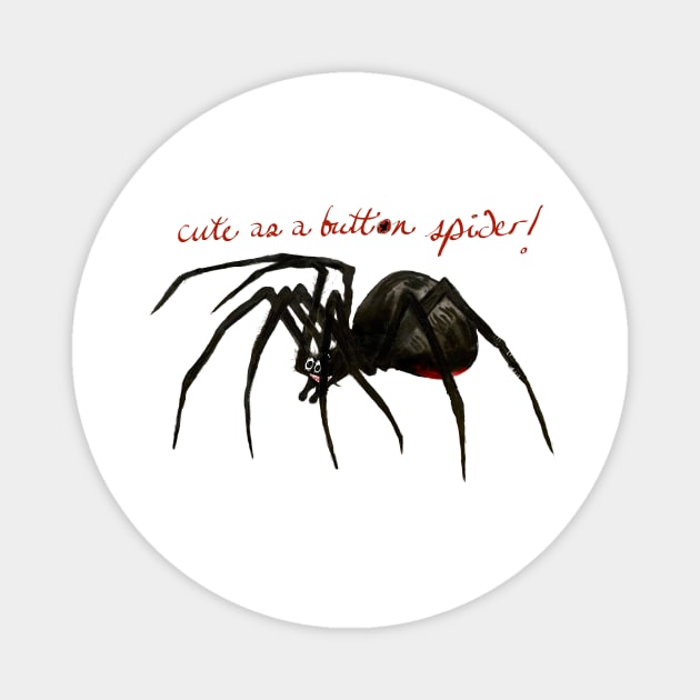 Cute as a Button Spider! Magnet by michdevilish